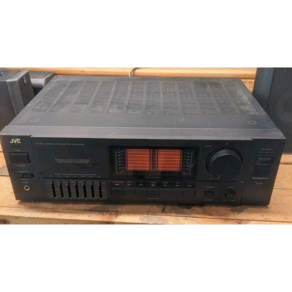 JVC AX-R97BK Stereo To Integrated Amplifier Receiver 7-Band Equalizer